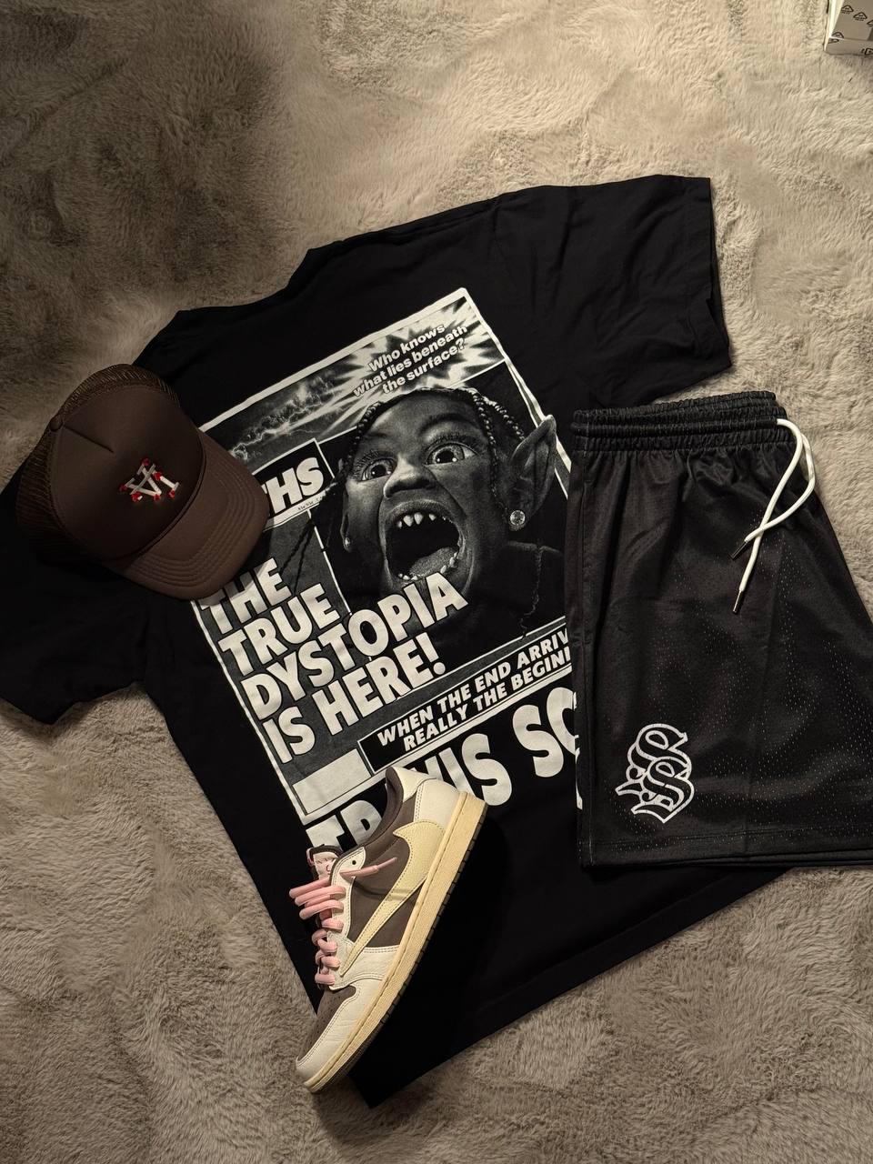 Black Streetsoul Mesh Shorts